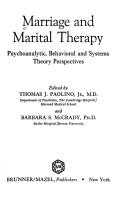 Cover of: Marriage and Marital Therapy | Paolino