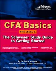 Cover of: Kaplan CFA Basics by Bruce Kuhlman