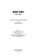 Cover of: Russian studies, 1941-1958: a cumulation of the annual bibliographies from the Russian Review.