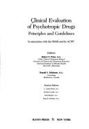 Cover of: Clinical evaluation of psychotropic drugs: principles and guidelines