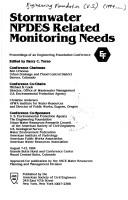 Cover of: Stormwater NPDES related monitoring needs: proceedings of an Engineering Foundation conference