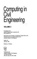 Cover of: Computing in Civil Engineering: Proceedings of the Second Congress Held in Conjunction With A/E/C Systems '95 Atlanta, Ga June 5-8, 1995/Stock No 40