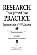 Cover of: Research transformed into practice by edited by James Colville and Amde M. Amde.