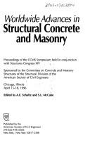 Cover of: Worldwide Advances in Structural Concrete and Masonry: Proceedings of the Ccms Symposium Held in Conjunction With Structures Congress XIV  by 