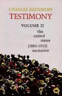 Cover of: Testimony: The United States 1885-1915 (Testimony)