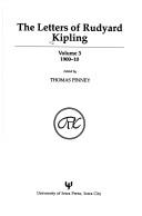 Cover of: Letters Rudyard Kipling V3 (Letters of Rudyard Kipling) by Thomas Pinney