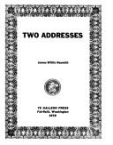 Cover of: Two addresses