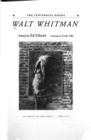 Cover of: Walt Whitman: the centennial essays