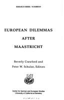 Cover of: European dilemmas after Maastricht