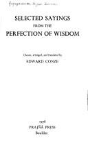 Cover of: Selected Sayings from the Perfection of by Edward Conze