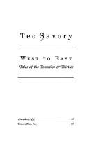 Cover of: West to East | Teo Savory