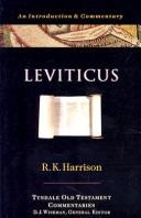Cover of: Leviticus (The Tyndale Old Testament Commentary Series) by R. K. Harrison