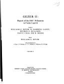 Cover of: Gezer II: Report of the 1967-70 Seasons in Fields I & II (Annual of the Hebrew Union College/Nelson Glueck School of Biblical Archaeology ; v. 2)