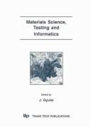 Cover of: 3rd Hungarian Conference on Materials Science, Testing and Informatics