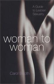 Cover of: Woman to Woman | Carol Booth