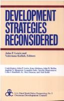 Cover of: Development strategies reconsidered