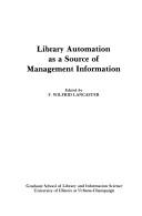 Cover of: Library automation as a source of management information