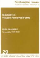 Cover of: Similarity in Visually Perceived Forms (Monograph 29 , Vol 8 No 1)