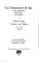 Cover of: Les amusemens de Spa;: Or, The gallantries of the Spaw in Germany (Foundations of the novel)