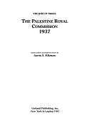 Cover of: The Palestine Royal Commission, 1937 (The Rise of Israel) | Aaron S. Klieman
