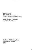 Cover of: Divorce: the first debates