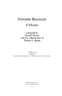 Cover of: Il Filocolo by Giovanni Boccaccio