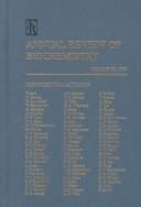 Cover of: Annual Review of Biochemistry : 1999, Vol 68
