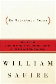 Cover of: No uncertain terms by William Safire