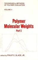 Cover of: Polymer molecular weights
