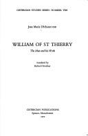 Cover of: William of St Thierry | Jean DГ©chanet