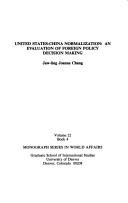 Cover of: United States-China Normalization | Jaw-Ling Joanne Chang