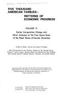 Cover of: Five Thousand American Families: Patterns of Economic Progress  by Morgan, James N. (economist), Greg J. Duncan