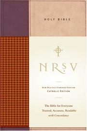 Cover of: NRSV Standard Catholic Ed Bible Anglicized (Tan/Red)