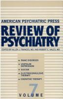 Cover of: Review of Psychiatry