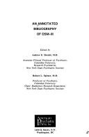 Cover of: An Annotated Bibliography of Dsm III by Andrew E. Skodol, Robert L. Spitzer