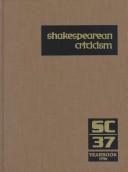 Cover of: Shakespearean Criticism Yearbook 1996 Volume 37 by Dana Ramel Barnes