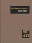 Cover of: SC Volume 40 Shakespearean Criticism by Dana Ramel Barnes