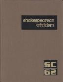 Cover of: Shakespearean criticism by edited by Michelle Lee. Vol.62.