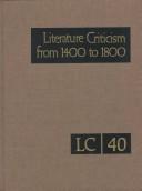 Cover of: Literature Criticism from 1400 to 1800 by Gale Group