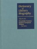 Cover of: Dictionary of Literary Biography v. 216: British Poets of the Great War: Brooke, Rosenberg, Thomas, A Documentary Volume