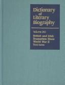 Cover of: British and Irish Dramatists Since World War II: Third Series (Dictionary of Literary Biography)