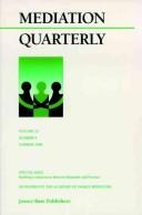 Cover of: Mediation Quarterly, No. 4, Winter 1998