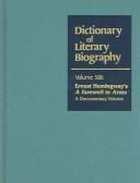 Cover of: Dictionary of Literary Biography v. 308: Ernest Hemingway's, A Farewell to Arms - A Documentary Volume