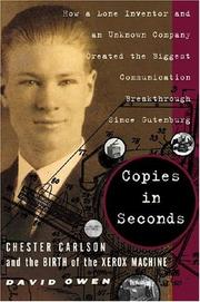 Cover of: Copies in Seconds by David Owen