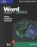 Cover of: Microsoft Word 2002: Introductory Concepts and Techniques (Shelly/Cashman)