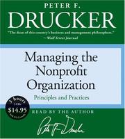 Cover of: Managing the Non-Profit Organization Low Price CD by Peter F. Drucker, Peter F. Drucker