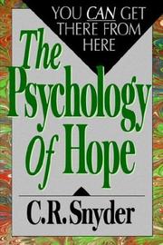 Cover of: Psychology of Hope: You Can Get Here from There
