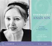 Cover of: Essential Anais Nin CD: Excerpts from her Diary and Comments (Caedmon Essentials)