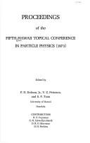 Cover of: Hawaii Topical Conference in Particle Physics