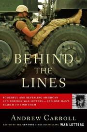 Cover of: Behind the Lines by Andrew Carroll, Andrew Carroll